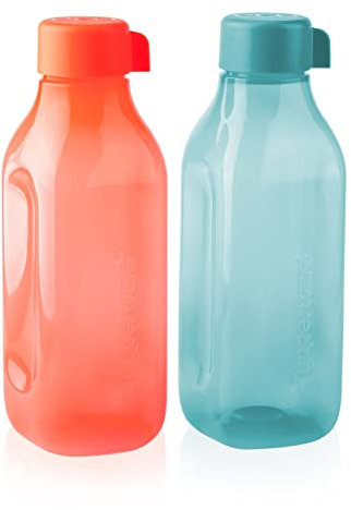 Tupperware Bouteille en plastique écologique pour réfrigérateur avec bouchon à vis Multicolore 1 l