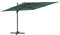 Tidyard Ampelschirm Led Beleuchtung, Sonnenschirm 400cm, Gartenschirm Balkonschirm Terrassenschirm Grün 400x300 cm