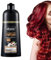 Sofortiges Weinrotes Farbstoff-Shampoo, Pflanzliche Natürliche Inhaltsstoffe, Kokosnussöl, Bio-Haarfärbemittel, 100 Weinrote Deckkraft, Schnelles Färben, Lang Anhaltendes Farbshampoo, Unisex, 500 Ml