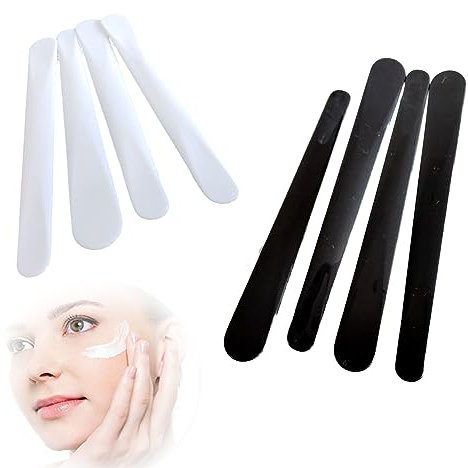 LJFEA 8 Pcs Spatules Cosmétiques, Visage Crème Cuillère, Spatules Masque, Plastique Maquillage Spatule, pour Mélanger et Prélever des Echantillons