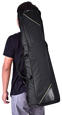 Gepolsterte Posaune Tasche, Oxford Stoff Alto Gigbag, 86x33x11cm Tragbare Tenorposaune Schultertasche mit Verstellbarem Schultergurt für Musikinstrument Zubehör(Schwarz)