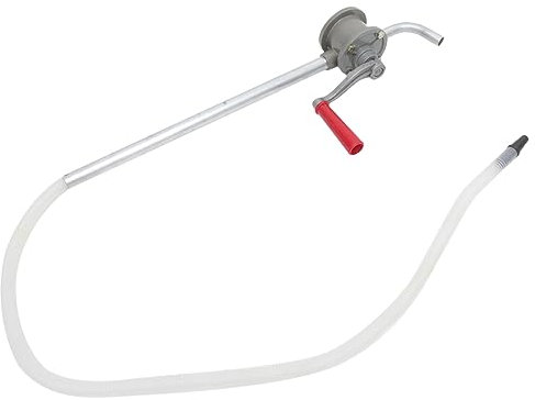 HOMSFOU Pompe À Huile Manuelle Aluminium Pompe Rotative À Main pour Transfert De Carburant Idéale pour Barils Et Petits Réservoirs
