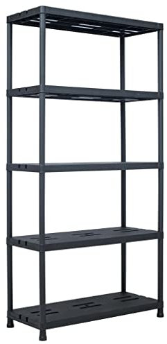 AJJHUUKI Industrie Lagerregal Regal Regal schwarz 260kg 90x40x180cm Kunststoff Business & Industrie