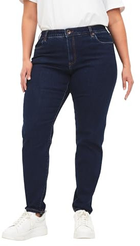 Zizzi Damen große Größen Emily Jeans Slim Fit Reguläre Taille Größe Gr 50/78 cm Dark Blue