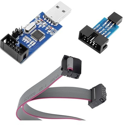 APKLVSR USBasp Programmiergerät inkl. ISP-Adapter und Kabel,Downloader Programmierer für USBASP,3,3V 5V 51 USB ISP Programmer für Atmel AVR und Arduino