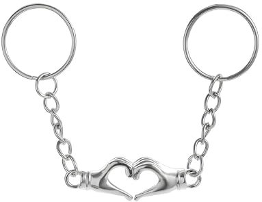 Liebhaber Schlüsselanhänger 1 Paar Herz Schlüsselanhänger Personalisiert Schlüsselkette Partneranhänger mit Magnetischen Süßes Geschenk für Valentinstag, Hochzeitstag, Hochzeit,Zink-Legierung