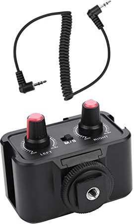 Mikrofon-Audio-Mixer, WS-V2 2-Kanal-Universal-Mikrofon-Audio-Adapter-Mixer, Kamera-Audio-Adapter-Mixer Mit 3,5-mm-Eingängen Für DSLR-Kameras