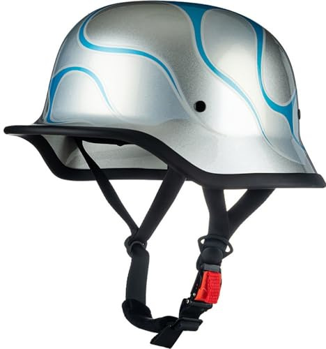 Halbhelme Motorradhelm, Halbschalenhelm mit ECE Genehmigt, Brain-Cap Halbschale Roller-Helm Scooter-Helm Jet-Helm Retro für Erwachsene Herren Damen