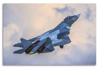 Su-57 Poster mit Militär-Kampfflugzeugen, dekoratives Gemälde, Leinwand, Wandposter und Kunstdruck, moderne Familienschlafzimmer-Dekoration, Poster, 40 x 60 cm