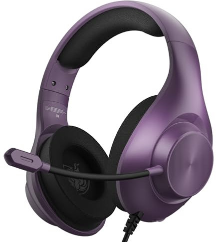 YOTMS Casque de Jeu PS4, PS5 avec Son Surround 7.1, Casque de Jeu Supra-auriculaire avec Suppression du Bruit, Micro Flexible, Cache-Oreilles, pour PC, PS5, PS4, Switch (Violet)