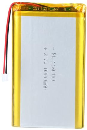 3.7V 10000mAh 1160100 Lithium Polymer Ion Rechargeable Lipo Battery with PH 2.0mm Pitch Connector