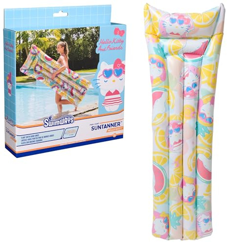 Swimways Hello Kitty Sonnenbad-Schwimmer, aufblasbarer Pool-Schwimmer & Kinder-Pool-Spielzeug, Schwimmbadzubehör & Strand-Essentials für Jugendliche ab 14 Jahren