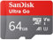 SanDisk Ultra Go micro SDXC card + SD adapter 64GB (For Android Smartphones and Tablets, Memory card up to 150 MB/s, Full HD Video, V10, A1 Faster App Performance, UHS-I, Class 10, U1) For Amazon