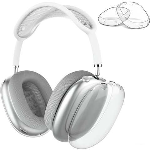 Hülle für AirPods Max Kopfhörer von MMOBIEL - Klare weiche TPU Ohrmuscheln Hülle - Anti-Kratz-Schutzhülle - Klar