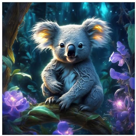 Mandun Art Koala Diamond Painting Erwachsene Koala Diamant Painting Full DIY Diamant Kunst Malerei Stickerei Set Home Wand Dekor 35x35cm