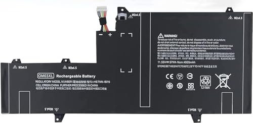 OM03XL Laptop Battery for HP EliteBook X360 1030 G2 13.3 Series OMO3XL HSTNN-IB7O 863167-171 863280-855 863167-1B1 HSN-I04C HSTNN-IB70 11.55V 57Wh 3Cell