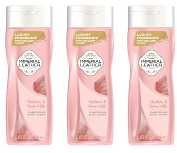 Imperial Leather Pampering Body Wash - Mallow & Rose Milk - A Pampering Body Wash - Fragrance: Mallow & Rose Milk | Size: 500ml | Pack Of 3