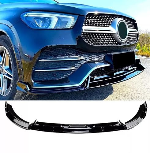 For Auto Perfectionists UK Front Spoiler Compatible With Mercedes GLE Class GLE43 AMG Line W167 C167 2019-2024 ABS Gloss Black