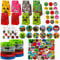 HYZMSZA 96 Stück Videospiel Spiel Party Mitgebsel, Videospiel Party Mitgebsel mit Videospiel Schlüsselanhänger Partytüten Silikon Armband Knopfnadeln Aufkleber für Kindergeburtstag Mitgebsel Deko