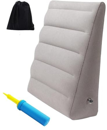 Fenteer Aufblasbares Keilkissen schläft bequem, leicht zu vielseitig aufblasen, schnell aufblasen aufblasbares Kissen für Reisen, mit Aufbewahrungstasche