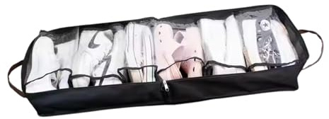 Portable Travel Shoe Storage Bag - Compact and Foldable Organizer for Up to 6 Pairs of Shoes | Ideal for Traveling and Keeping Shoes Tidy | Easy to Carry and Store | Durable Polyester Design