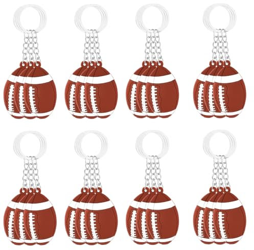 HLenyoy 30 Stück Ball Schlüsselanhänger Rugby Anhänger Geschenk Dekoration Rugby