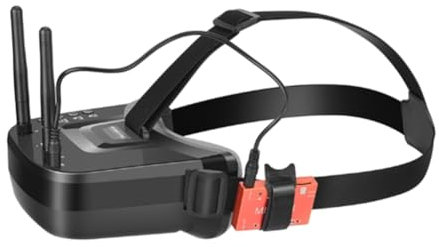 Knoruley VR009 Dual Reception FPV-Brille mit 5,8G 40-Kanälen, 3-HD-DVR-Display - Perfekt für Kameradrohnen & RC-Aktivitäten