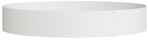 vidaXL Maceta Blanca de Metal Blanca Metal Grande Maceta Blanca