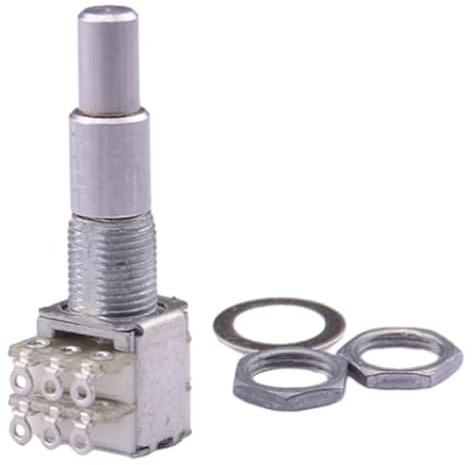 Passen Sie Ihren Instrumentenklang an mit dem vielseitigen, gestapelten Potentiometer mit Mittelarretierung B5K/B10K/B50K/B100K/B250K/B500K