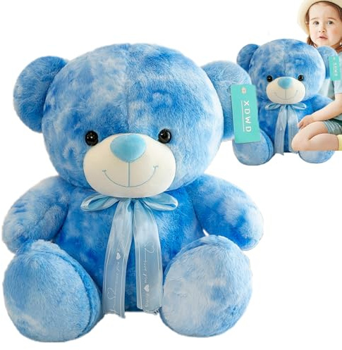 Teddybär - buntes Plüschspielzeug sitzend, weicher Begleiter zum Kuscheln | Hautfreundliche Materialdetails, komfortable Designmerkmale, Schlafzimmer-Lounge-Bereiche