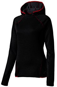 Pro Touch D-T-Shirt lang brushed Hooded Janina, SCHWARZ MEL/ROSE RED, 40
