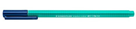 STAEDTLER Filzstifte triplus color, türkis, dreikant, stabile, eindrucksichere Spitze, Linienbreite ca. 1 mm, kindgerecht, hohe Qualität Made in Germany, 10 fibre-tip pens im Kartonetui, 323-54