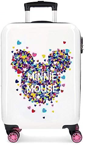 Disney Minnie Magic Valise Trolley Cabine Blanc 37x55x20 cms Rigide ABS Serrure à combinaison 33L 2,8Kgs 4 roues doubles Bagage à main