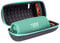 co2CREA EVA Hard Travel Carrying Storage Case for JBL Charge 4 / JBL Charge 5 WiFi and Portable Bluetooth Speaker (Black Case + Teal Zipper)
