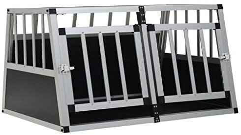 Tidyard Hundetransportbox mit Einzeltür 89 x 69 x 50 cm Hundekäfig Hundebox Auto Transportbox Hund