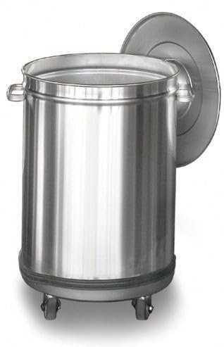 ELETTROBAR Poubelle inox sur roulettes 60 L - - Acier inoxydable60 x600mm