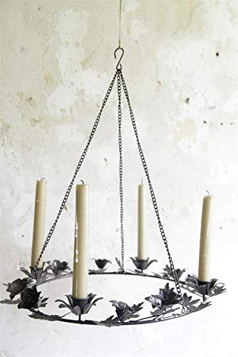 Jeanne d´Arc living Adventkranz Kranz Kerzenleuchter Brocante Kerzenständer zum hängen Ø 41 cm