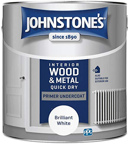 Johnstones Interior Wood & Metal Quick Dry Primer Undercoat Brilliant White 2.5L