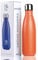BOGI Insulated Water Bottles,750ml Metal Water Bottle,Leakproof Stainless Steel Water Bottle Keep Hot and Cold Water Bottle Bike Sports Gym Water Bottle for Girls Kids with Cleaning Brush(Orange)