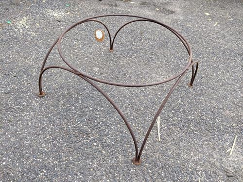 Zen Man Support de jardin en métal patiné pour brasero - Décoration de jardin (031976-1:D48H28cm)
