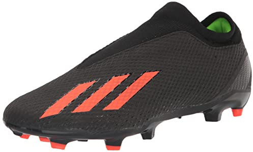 adidas Unisex-Adult X Speedportal.3 Firm Ground Soccer Shoe, Black/Solar Red/Solar Green, 13.5 Women/4.5 Men