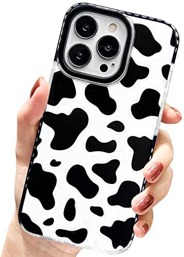 AMART for iPhone 13 Pro Case Cute Cow Print,Cute Animal Cow Pattern Design Silicone Shockproof Protective TUP Bumper Case for iPhone 13 Pro 6.1 inch