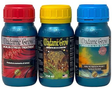 Tripack Savanna - Bio-Dünger - 420 Pflanzen - Wurzel und Wachstum, Algen und ausgewogenes NPK (3 x 250 ml)