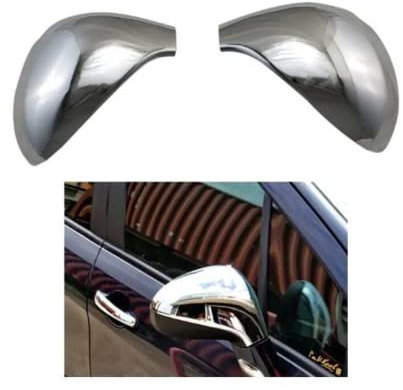YANER Lot de 2 Coques de rétroviseurs pour Peugeot 207 308 2006–2014 ABS Brillant Argenté(Convient au modèle coupé 308 2 Portes, Pas au modèle 4 Portes) (motif en fibre de carbone)