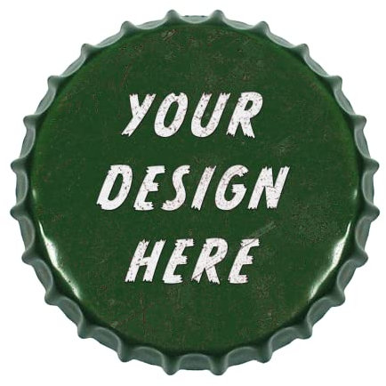通用 Letreros de Chapa de Metal con Tapas de Botellas Decorativas Personalizadas, Placa de Metal de Arte Personalizada Vintage, para cafetería, Cerveza, Bar, decoración del hogar, Verde