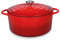 Küchenprofi Gusseisen Bräter mit Deckel, rot/innen schwarz , 26 cm, Schmortopf, Auflaufform, Dutch Oven, Brotbacktopf, emailliert, für alle Herdarten(inkl. Induktion), zum Schmoren, Backen, Braten