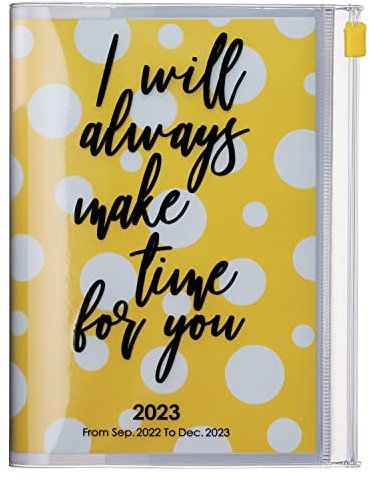 MARK'S 2022/2023 Taschenkalender A6 vertikal, MAKE TIME, Yellow: Von September 2022 bis Dezember 2023