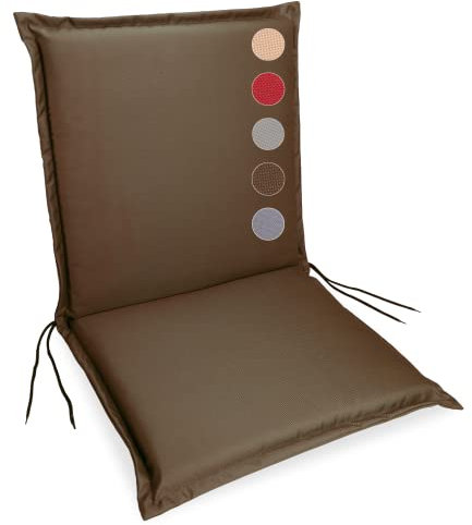 sunnypillow Gartenstuhlauflage Niedriglehner 100 x 50 - Stuhlauflagen Extra Dicke 9 cm - Auflage für Gartenmöbel UV-Lichtecht, Wasserdicht - Outdoor Stuhlkissen für Gartenliegen - Braun
