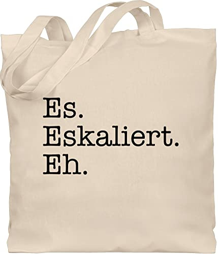 Shirtracer - Baumwolltasche - Party & Alkohol Damen - Es eskaliert eh schwarz