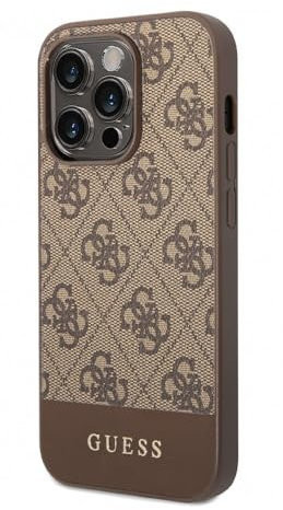 Guess GUHCP14XG4GLBR hülle für iPhone 14 Pro Max 6, 7 braun/Brown Hard case 4G Charms Collection